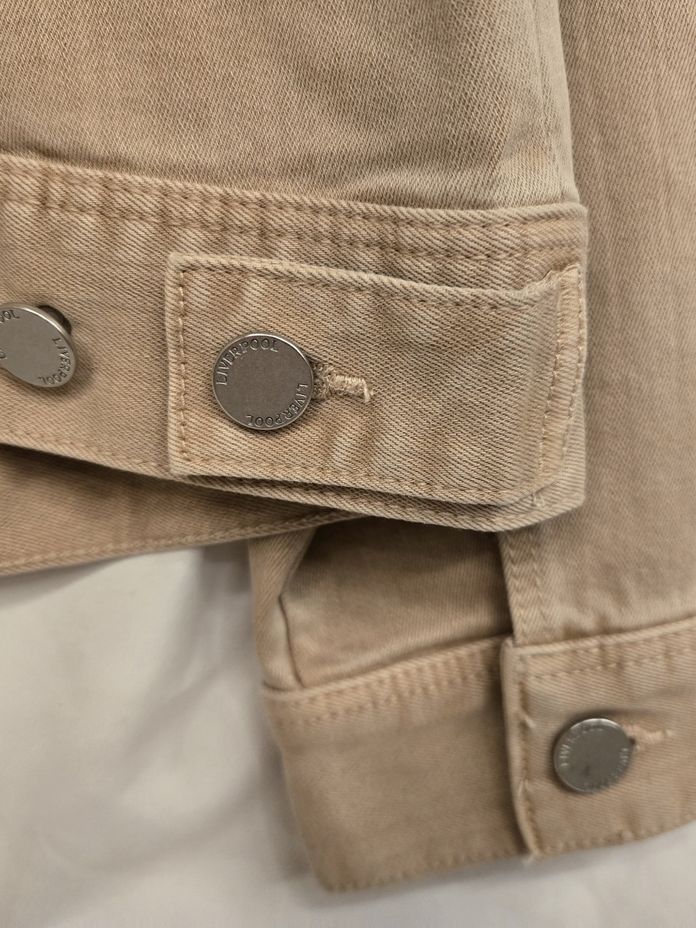 Liverpool Tan Denim Jacket for Women - Picture 6 of 7